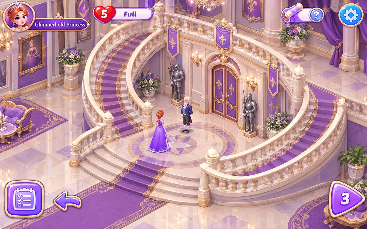 Glimmerhold Princess castle hall